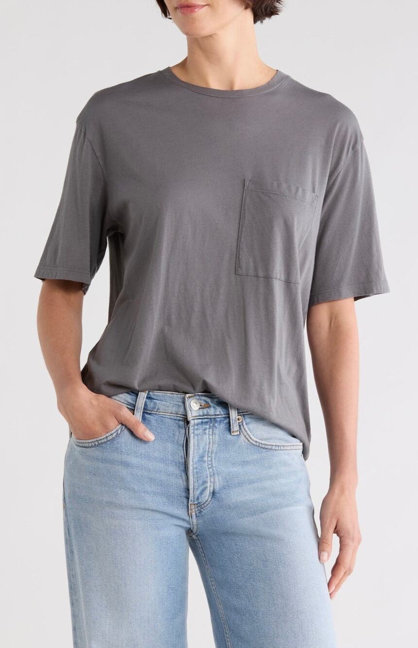 TWP Charcoal Oversized Crewneck Short Sleeve T-Shirt S (NEW)